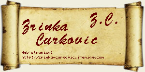 Zrinka Ćurković vizit kartica